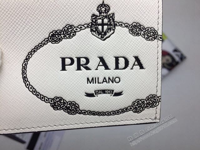 prada錢包 普拉達專櫃最新十字紋牛皮卡包 2MC223 PRADA男士卡片夾  pyd2120